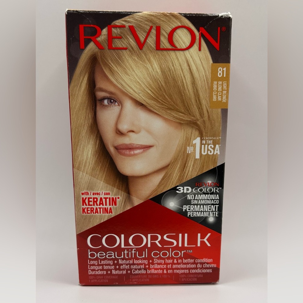 Revlon ColorSilk Permanent Haircolor Light Blonde #81 No Ammonia 3D Colour DISC.